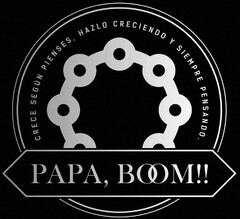 CRECE SEGÚN PIENSES , HAZLO CRECIENDO Y SIEMPRE PENSANDO . PAPA , BOOM !!