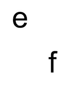 e f