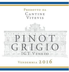 PRODOTTO DA CANTINE VITEVIS PINOT GRIGIO IGT VENETO VENDEMMIA 2016