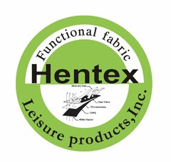 Hentex Leisure products, Inc. Functional fabric Wind and Rain Outer Fabric TPU membrane Lining Water Vapour