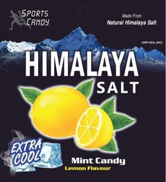 SPORTS CANDY HIMALAYA SALT EXTRA COOL Mint Candy Lemon Flavour