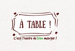 À TABLE ! c'est l'heure de bien manger !