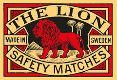 THE LION SAFETY MATCHES MADE IN SWEDEN