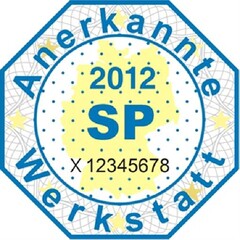 Anerkannte Werkstatt 2012 SP X 12345678