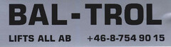 BAL-TROL LIFTS ALL AB +46-8-7549015