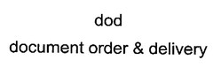 dod document order & delivery