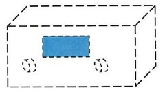 The mark consists of solely the color blue as applied to a backlit panel appearing on the housing to the exterior of the goods. The broken lines form no part of the mark and serves only to show the relative placement of the mark as to the exterior of the goods.
