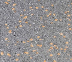 The mark comprises the colouration of the visible surfaces of the goods (low thermal conductivity polystyrene board) by means of orange (pantone references 1485C and 150C) speckles on a grey (pantone references 429, 430, 431, 432 and 433) background.