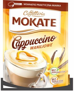 Caffetteria MOKATE Cappuccino WANILIOWE bez konserwantów bez tłuszczów utwardzonych wewnątrz praktyczna miarka