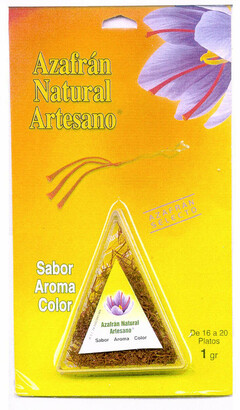 Azafrán Natural Artesano AZAFRAN SELECTO Sabor Aroma Color De 16 a 20 Platos 1 gr