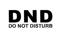 DND DO NOT DISTURB