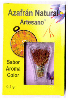 Azafrán Natural Artesano Sabor Aroma Color 0,5 gr
