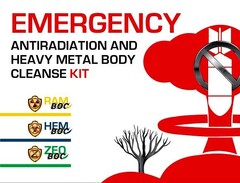 EMERGENCY ANTIRADIATION AND HEAVY METAL BODY CLEANSE KIT RAM BOC HEM BOC ZEO BOC