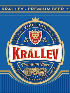 KRÁL LEV - PREMIUM BEER - KING LION KRÁL LEV Premium Beer