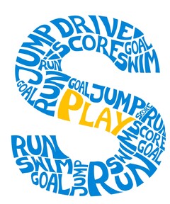 S PLAY SCORE DRIVE SWIM GOAL JUMP RUN