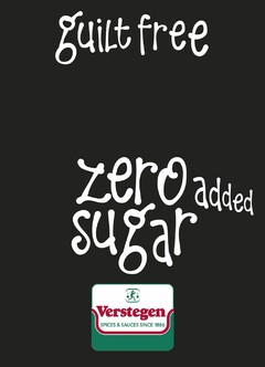guilt free zero added sugar Verstegen spices & sauces since 1886