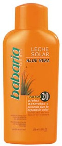 babaria LECHE SOLAR ALOE VERA FACTOR 20