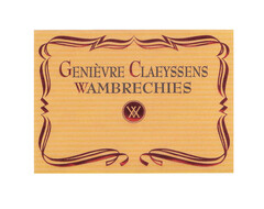 GENIÈVRE CLAEYSSENS WAMBRECHIES