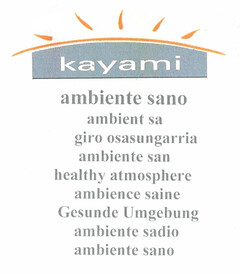 kayami ambiente sano ambient sa giro osasungarria ambiente san healthy atmosphere ambience saine Gesunde Umgebung ambiente sadio ambiente sano