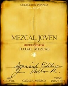 MEZCAL JOVEN PRODUCED FOR ILEGAL MEZCAL SPECIAL EDITION