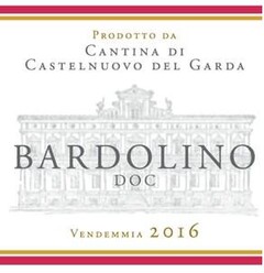 PRODOTTO DA CANTINA DI CASTELNUOVO DEL GARDA BARDOLINO DOC VENDEMMIA 2016