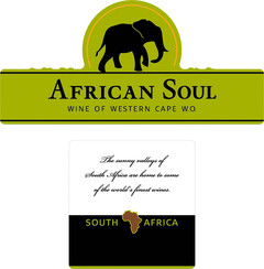 AFRICAN SOUL Wine of Western Cape W.O. The sunny valleys of South Africa are home to some of the world's finest wines South Africa