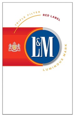 L & M TRIPLE FILTER RED LABEL LUMINOUS MARK