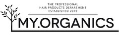 THE PROFESSIONAL HAIR PRODUCTS DEPARTMENT ESTABLISHED 2012 MY.ORGANICS