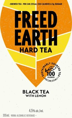 FREED EARTH HARD TEA BLACK TEA WITH LEMON