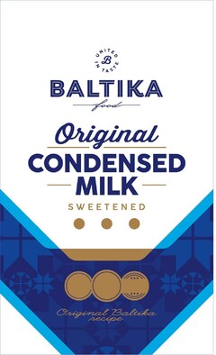 B BALTIKA food Original CONDENSED MILK SWEETENED Original Baltika rесіре