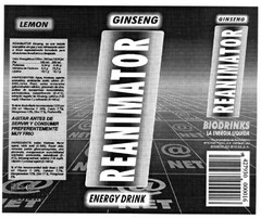 GINSENG REANIMATOR ENERGY DRINK