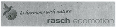 in harmony with nature rasch ecomotion level 1 2