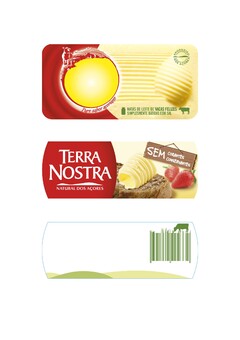 TERRA NOSTRA. Natural dos Açores. SEM Corantes Conservantes. Puro Sabor Açoriano. Produzido nos Açores. Natas de Leite de Vacas Felizes simplesmente batidas com sal.