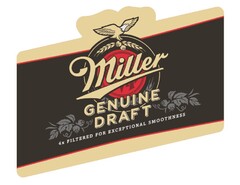 Miller GENUINE DRAFT 4 x FILTERED FOR EXCEPTIONAL SMOOTHNESS