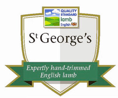 St George's Expertly hand-trimmed English lamb QUALITY STANDARD lamb English