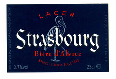 LAGER Strasbourg Bière d'Alsace BREWED IN ALSACE SINCE 1640
