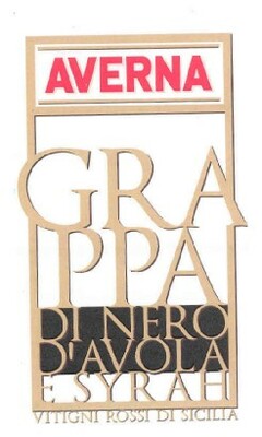 AVERNA GRAPPA DI NERO D'AVOLA E SYRAH VITIGNI ROSSI DI SICILIA