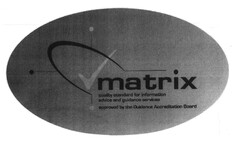 matrix quality standard for information advice and guidance services approved by the Guidance Accreditation Board