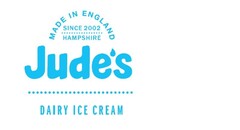 MADE IN ENGLAND SINCE 2002 HAMPSHIRE JUDE'S DAIRY ICE CREAM