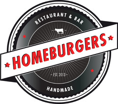 HOMEBURGERS, RESTAURANT & BAR, HANDMADE, EST. 2013