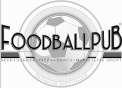 FOODBALLPUB BEER BURGER PIZZA SNACK MUSIC LIVE SPORT CULTURA DEL GUSTO ITALIANO