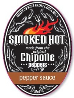SMOKED HOT made from the original Chipotle peppers pepper sauce