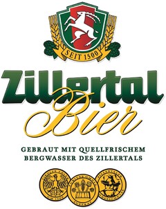 Zillertal Bier GEBRAUT MIT QUELLFRISCHEM BERGWASSER DES ZILLERTALS