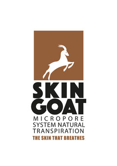 SKINGOAT MICROPORE SYSTEM NATURAL TRANSPIRATION THE SKIN THAT BREATHES