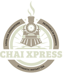 CHAI XPRESS  LOVED FOR GENERATIONS  ENJOYABLE IN MOMENTS  AUTHENTIC INSTANT TEA