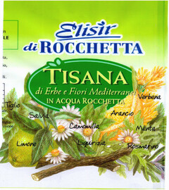 Elisir di ROCCHETTA TISANA di Erbe e Fiori Mediterranei IN ACQUA ROCCHETTA