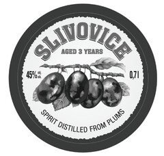 SLIVOVICE AGED 3 YEARS 45% 0,7L  SPIRIT DISTILLED FROM PLUMS