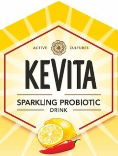KEVITA SPARKLING PROBIOTIC DRINK ACTIVE CULTURES