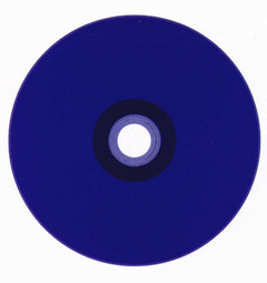 The colour blue applied to the operative surface of a CD-ROM.