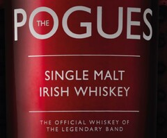 POGUES THE SINGLE MALT IRISH WHISKEY THE OFFICIAL WHISKEY OF THE LEGENDARY  BAND